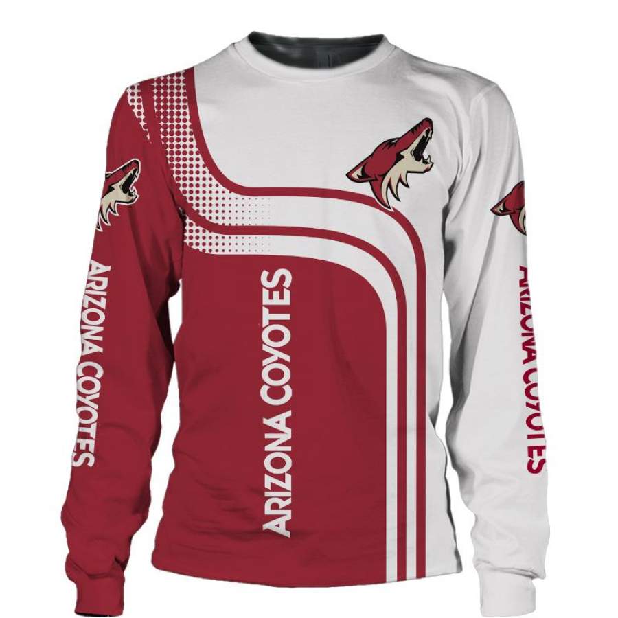 Arizona Coyotes Sweatshirt 3D Long Sleeve Crew Neck