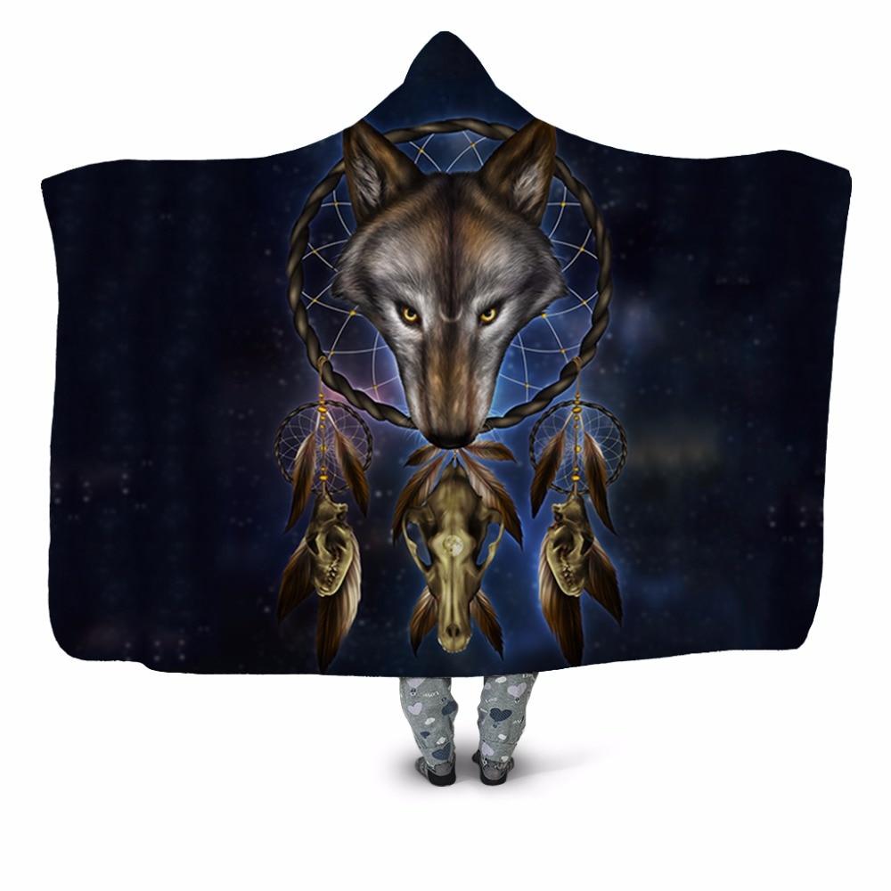 Wolf Dream Catcher Blanket Hoodie