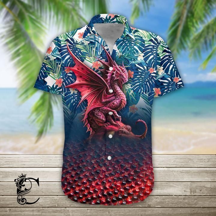 Beach Shirt Get Here Dragon Hawaiian Shirt- Chillicothemall