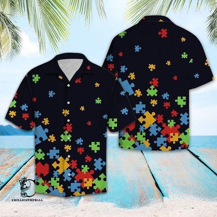 Autism Awareness Hawaiian Unisex Aloha Shirts