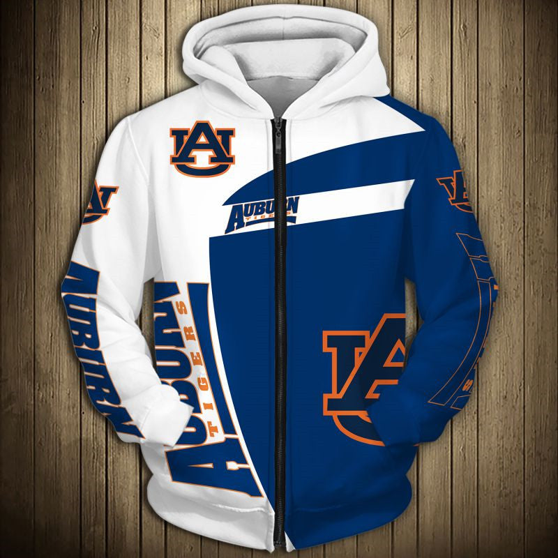 Auburn Tigers Zip Up Hoodie 3D