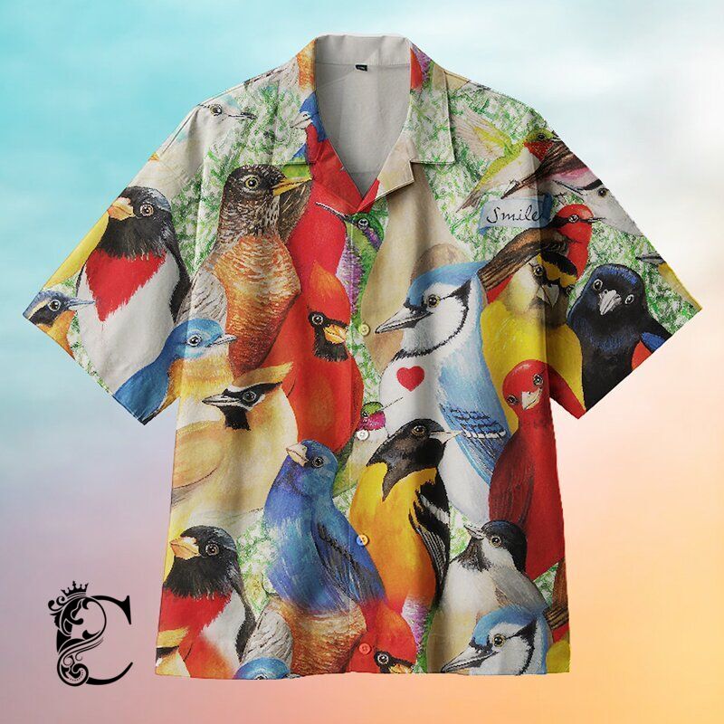 Amazing Birds, Birds, Birds- Unisex Hawaiian Shirt