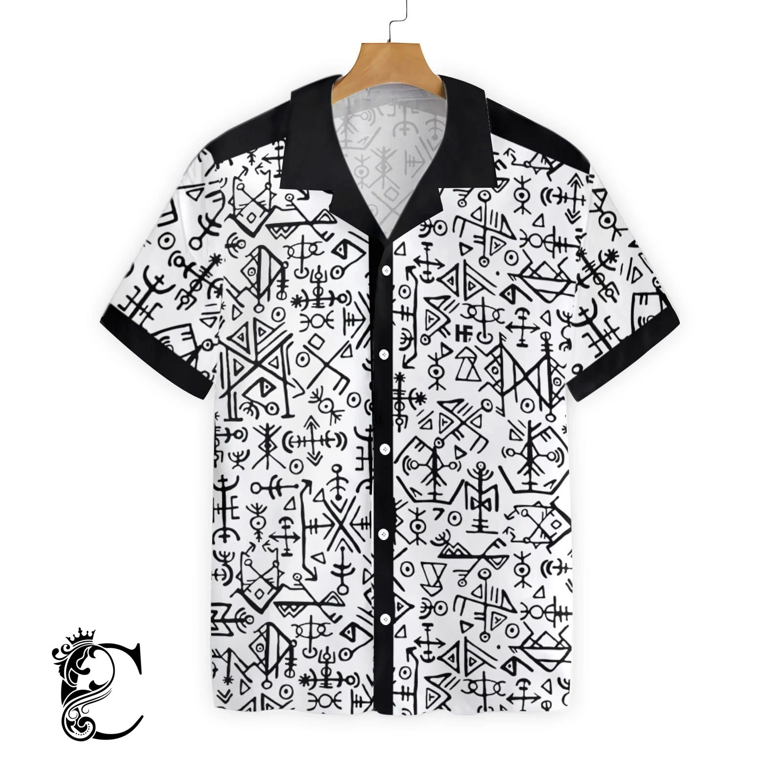 Ancient Viking Seamless Pattern Ez22 2312 Hawaiian Shirt