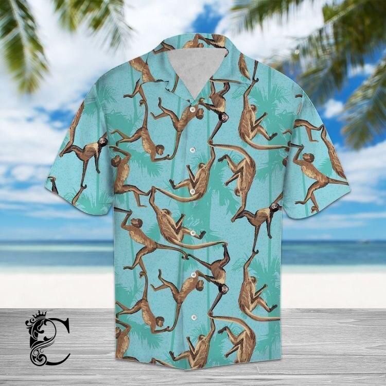 Beach Shirt Monkey Hawaiian Aloha Shirts- Chillicothemall