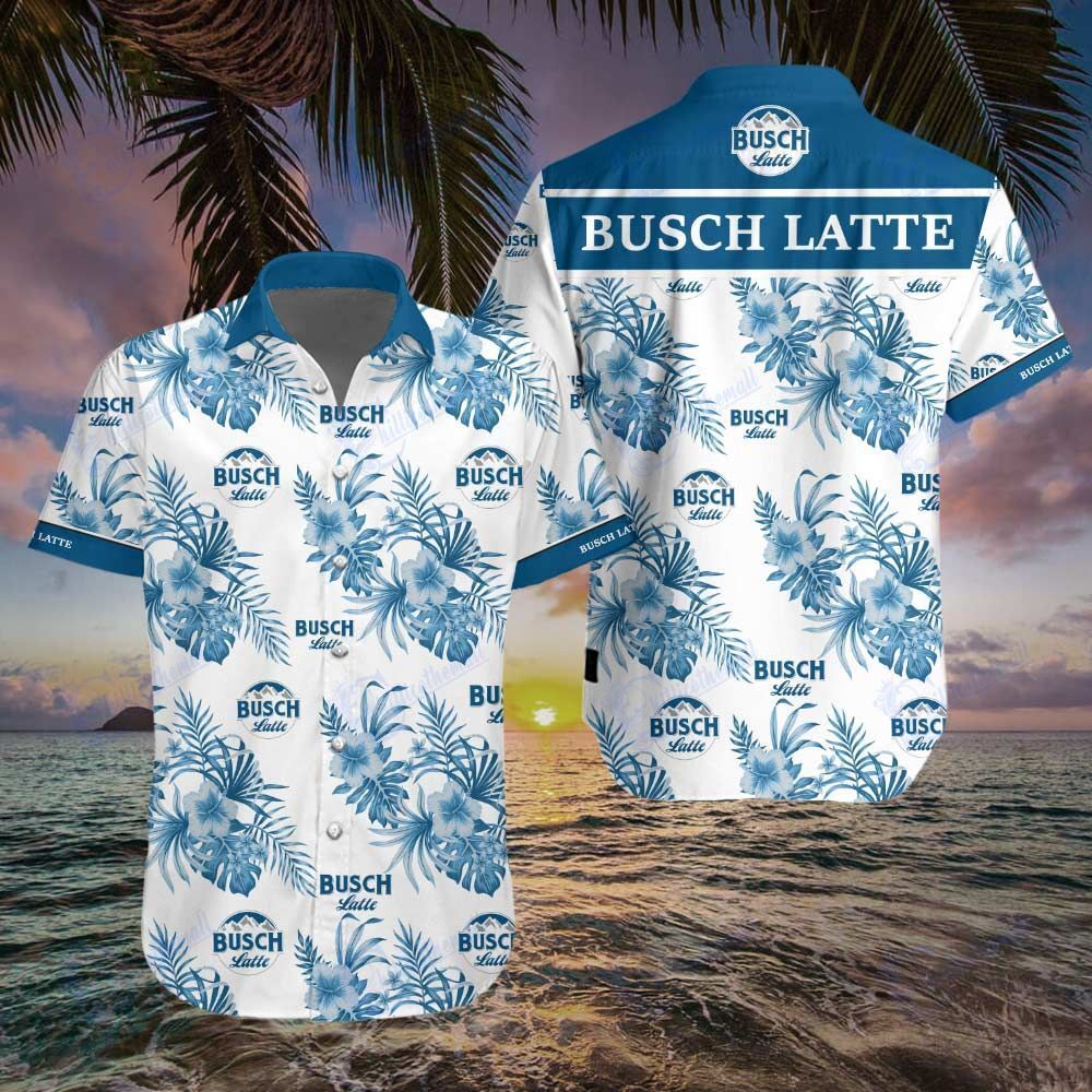 Tlmus-Busch Light Bud Light Hawaiian Aloha Shirts