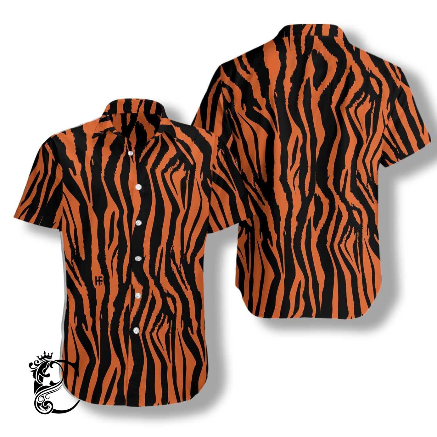 Tiger And Zebra Strip Hawaiian Shirt