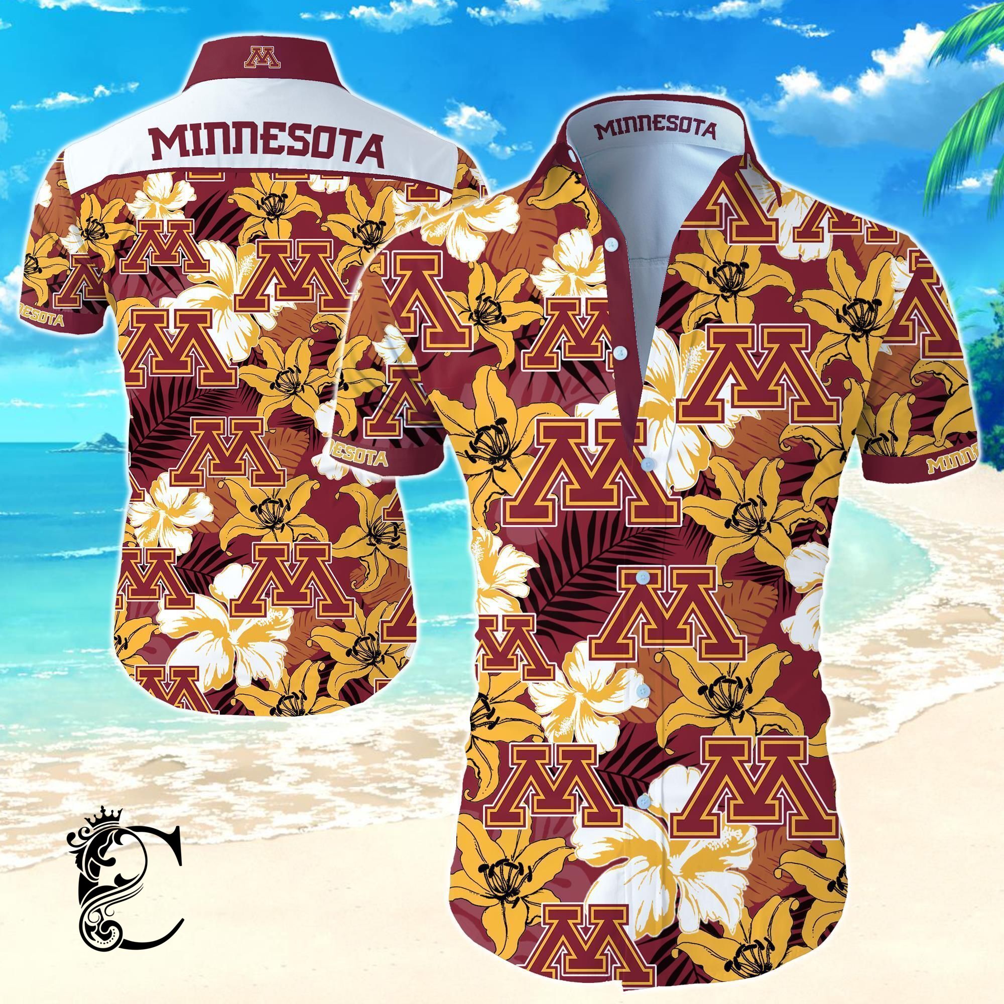 Beach Shirt Minnesota Golden Gophers Hawaiian Shirt- Chillicothemall