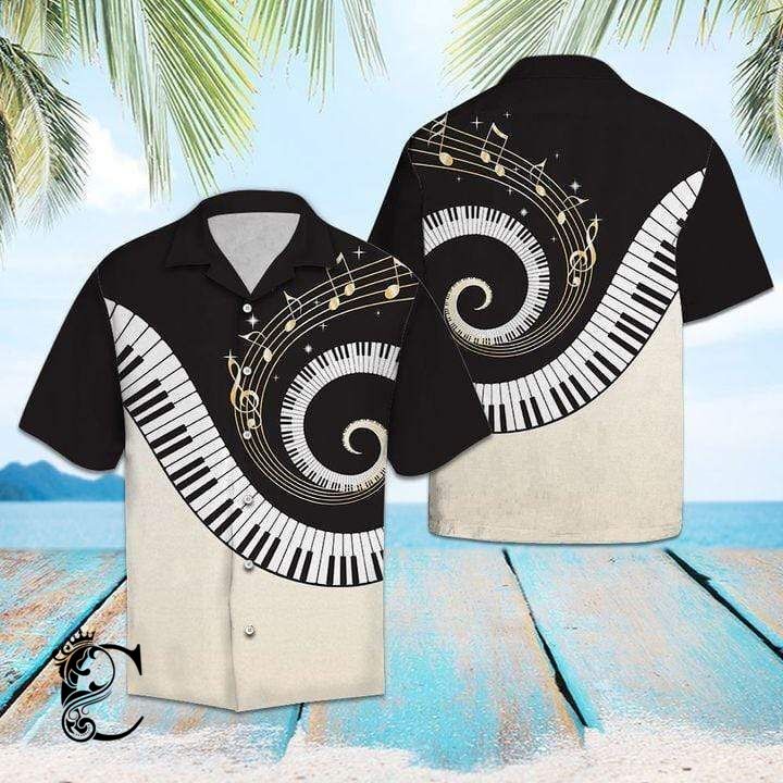 Beach Shirt High Quality Piano Hawaiian Shirts- Chillicothemall