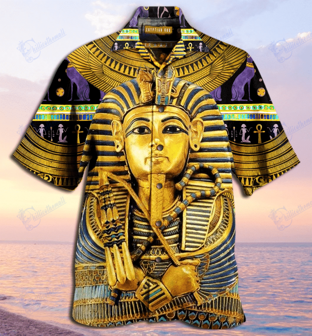 Beach Shirt Order Egyptian God Hawaiian Aloha Shirts- Chillicothemall