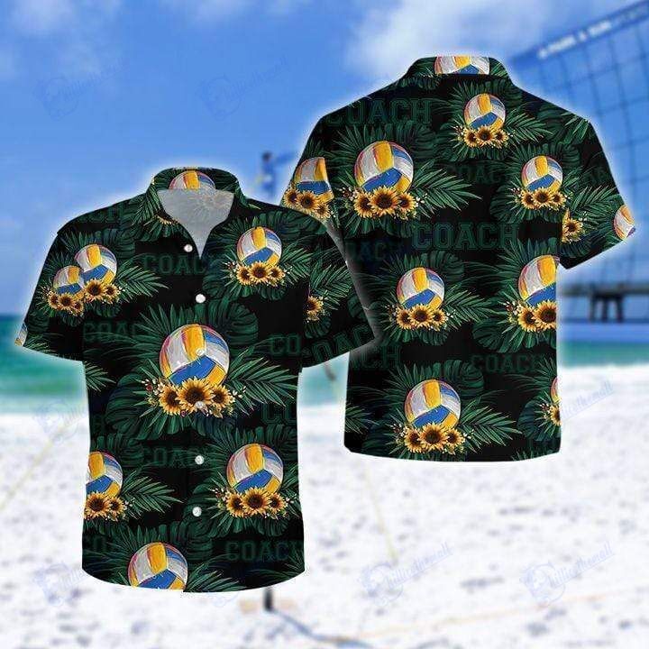 Beach Shirt Volleyball Coach Hawaiian Aloha Shirts Fantastic- Chillicothemall