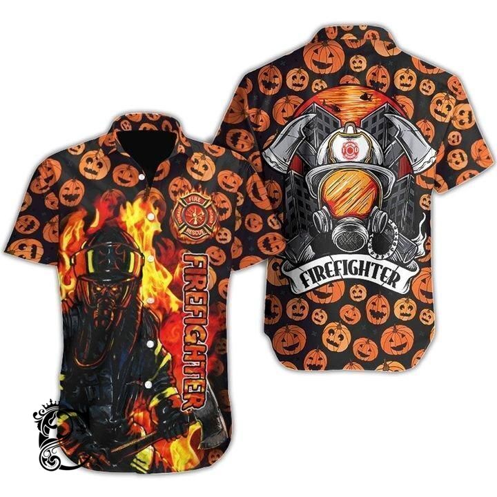 Beach Shirt Buy Firefighter Hawaiian Shirt- Chillicothemall