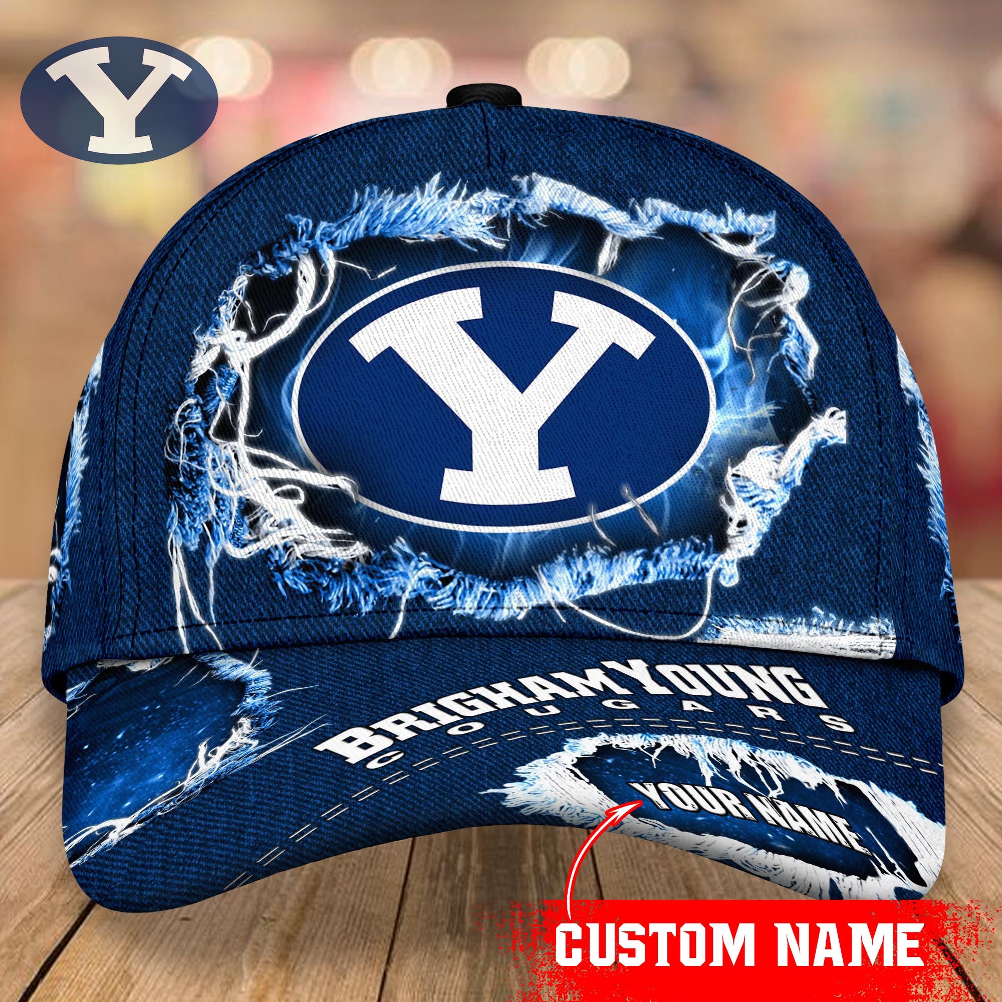 Brigham Young Cougars Baseball Caps Custom Name