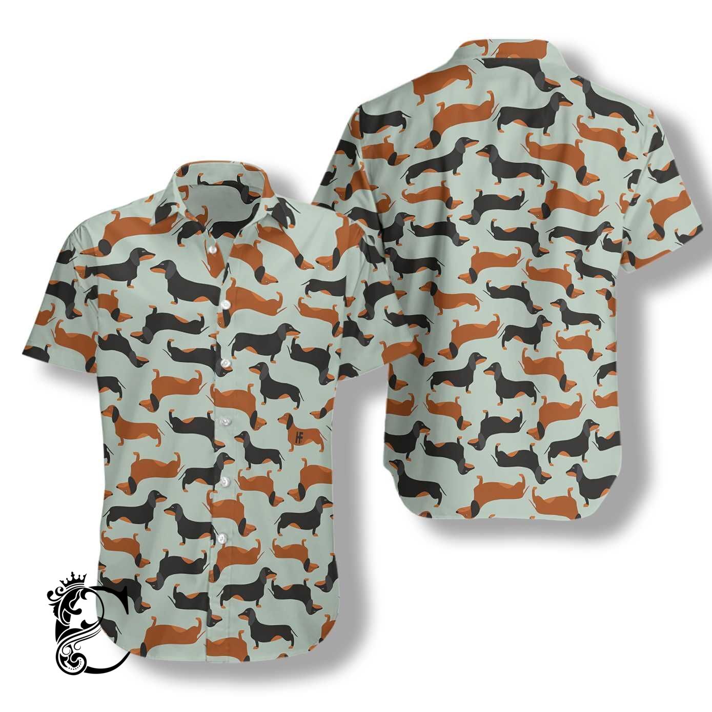 Tiny Dachshund Cute Dog Pattern Hawaiian Shirt