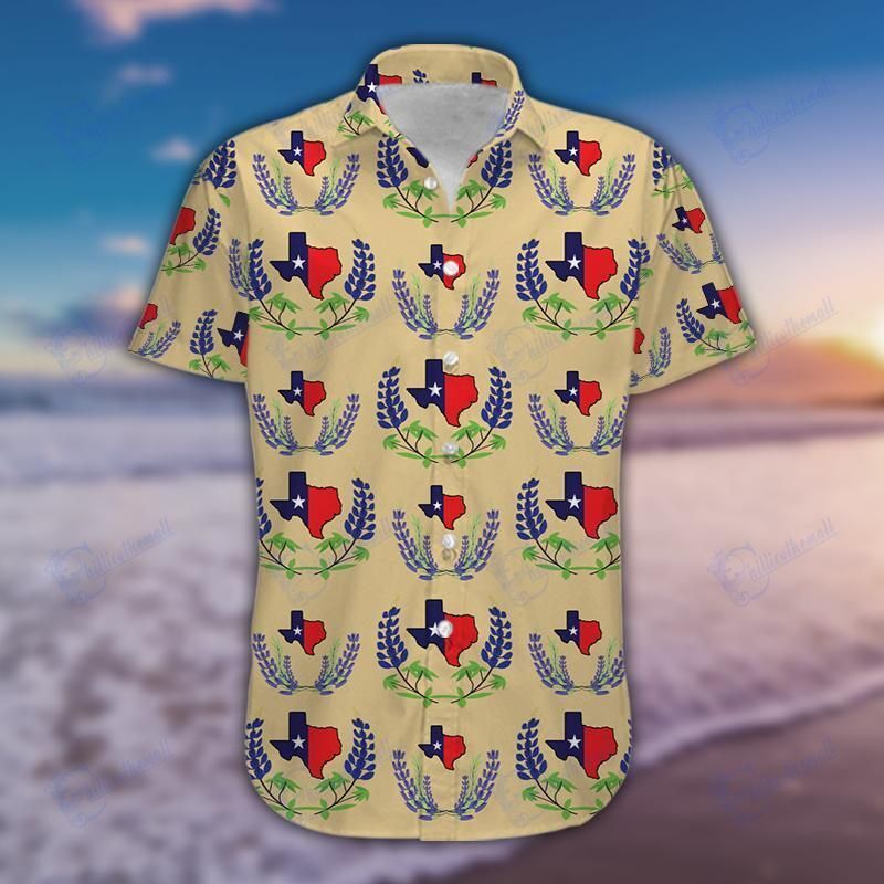 Amazing Texas Bluebonnet Hawaiian Aloha Shirts