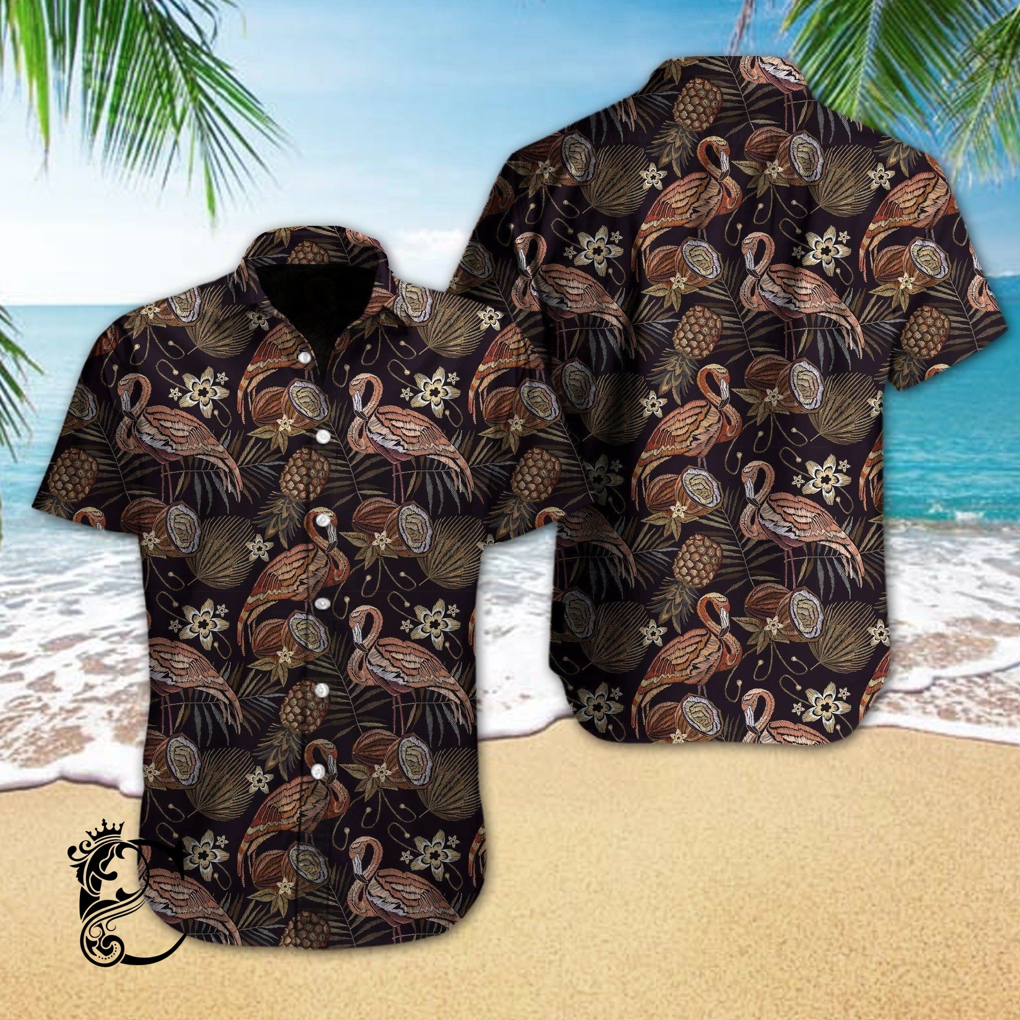 Beach Shirt Buy Flamingo Pineapple Vintage Hawaiian Shirt- Chillicothemall