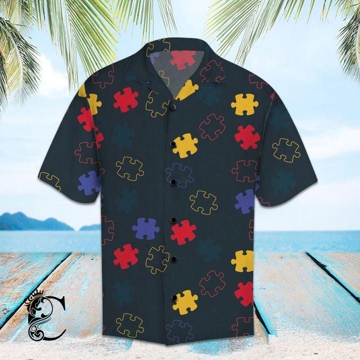 Autism Puzzles Unisex Hawaiian Shirts