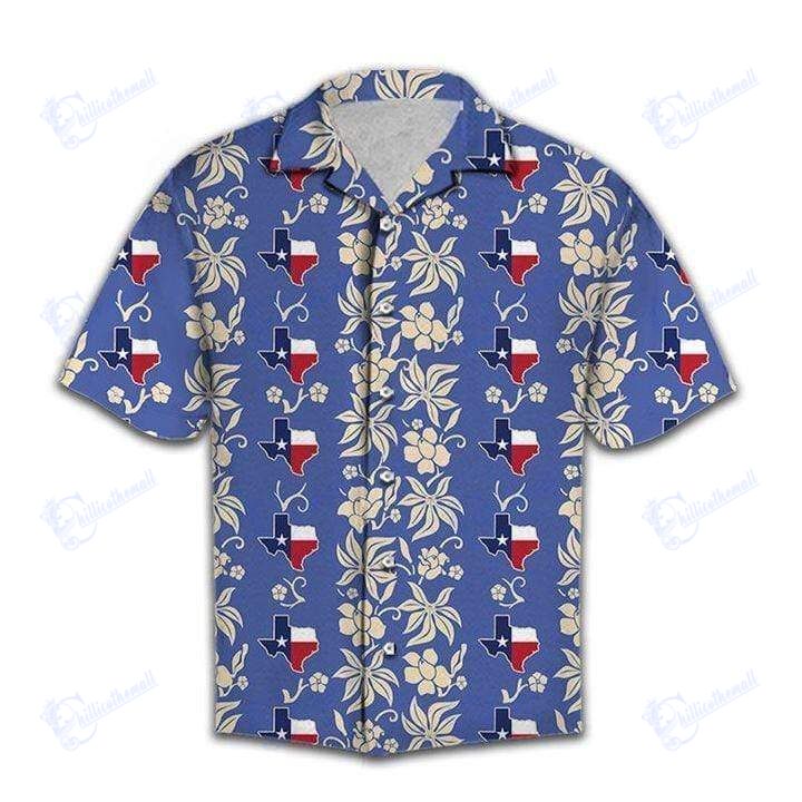 Beach Shirt Texas Pattern Hawaiian Aloha Shirts H- Chillicothemall