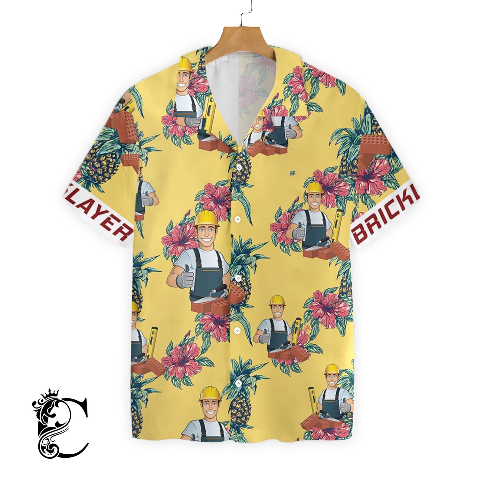 Bricklayer Pineapple Seamless Pattern Ez16 1612 Hawaiian Shirt