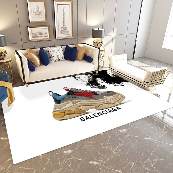 Balenciagat Insprired Rug, Hypebeast Living Room Bedroom Carpet, Fashion Brand Floor Decor