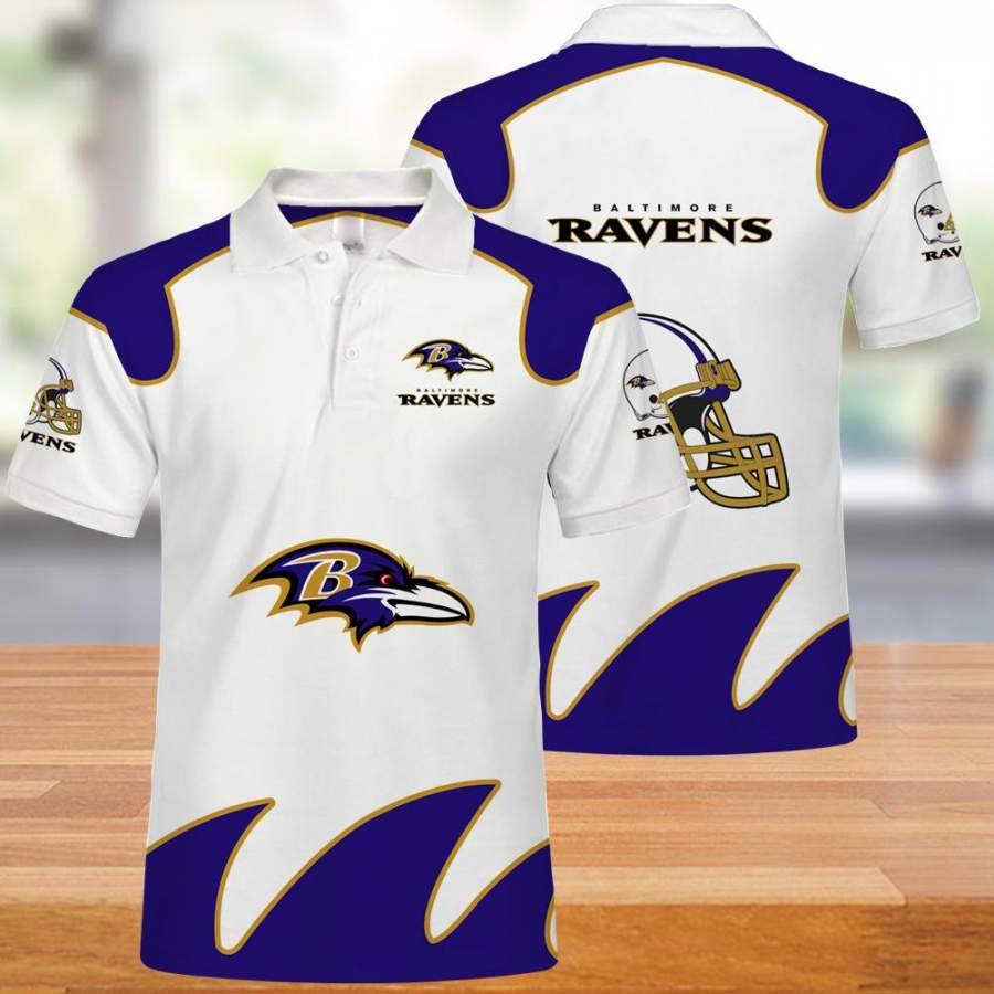 Baltimore Ravens Polo Shirts White