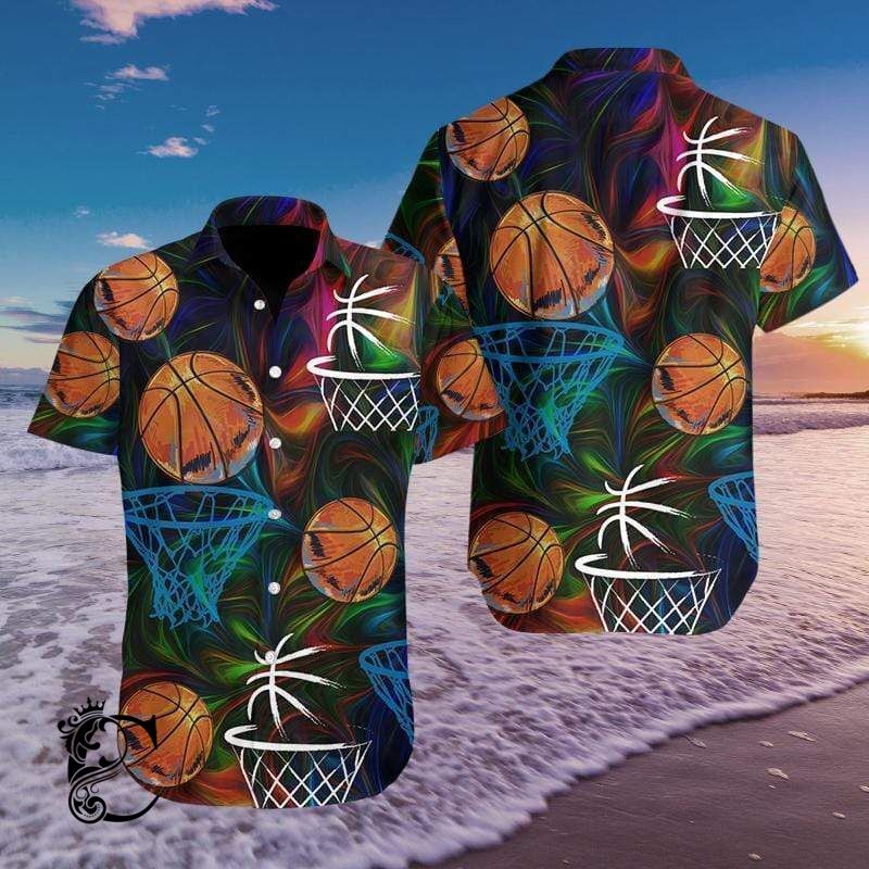 Basketball Colorful Light Tropical Hawaiian Shirt 131