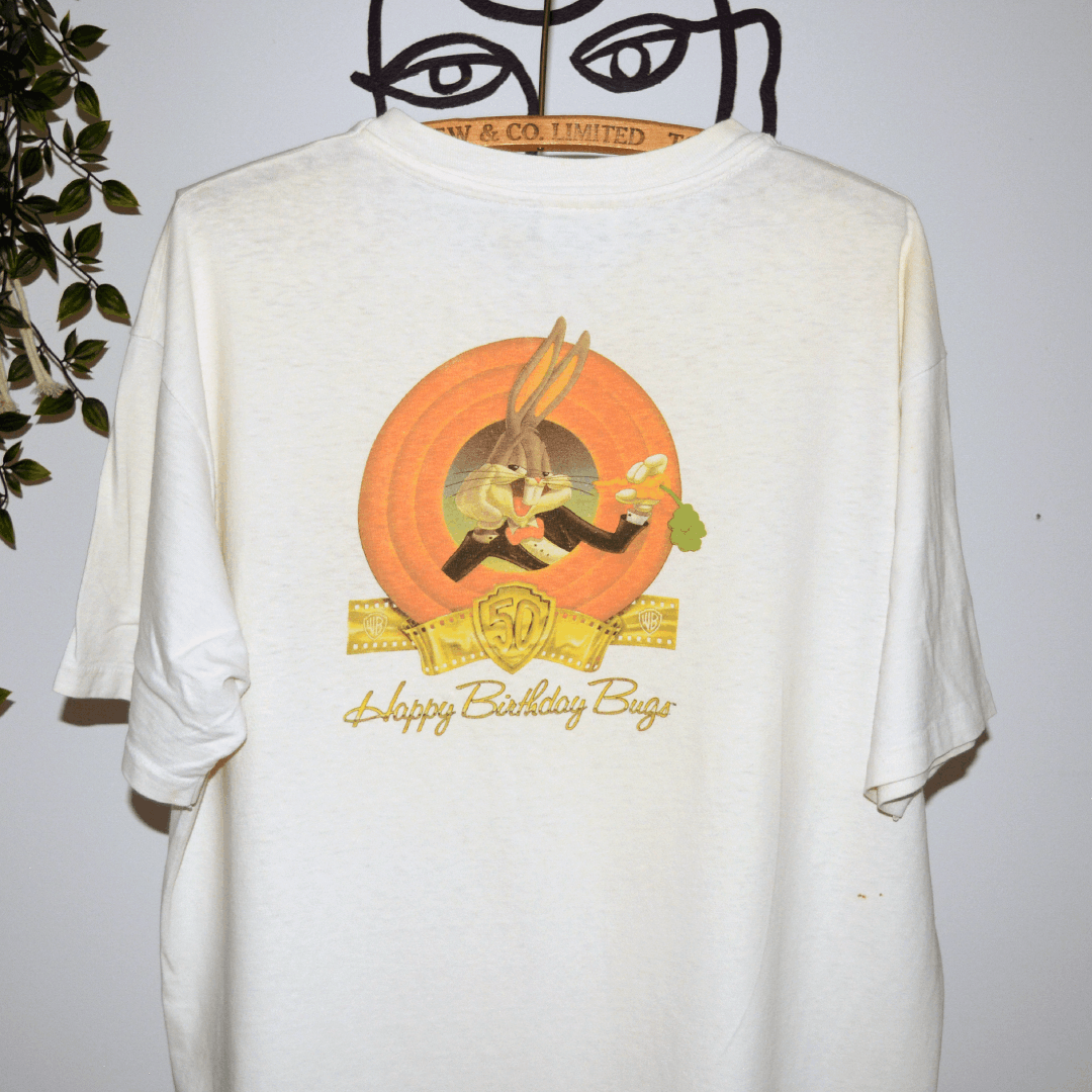 Vintage 90s 1990 Bugs Bunny 50th Anniversary Warner Bros, Shirt Outfit, Gifts For Men, Gifts For Women