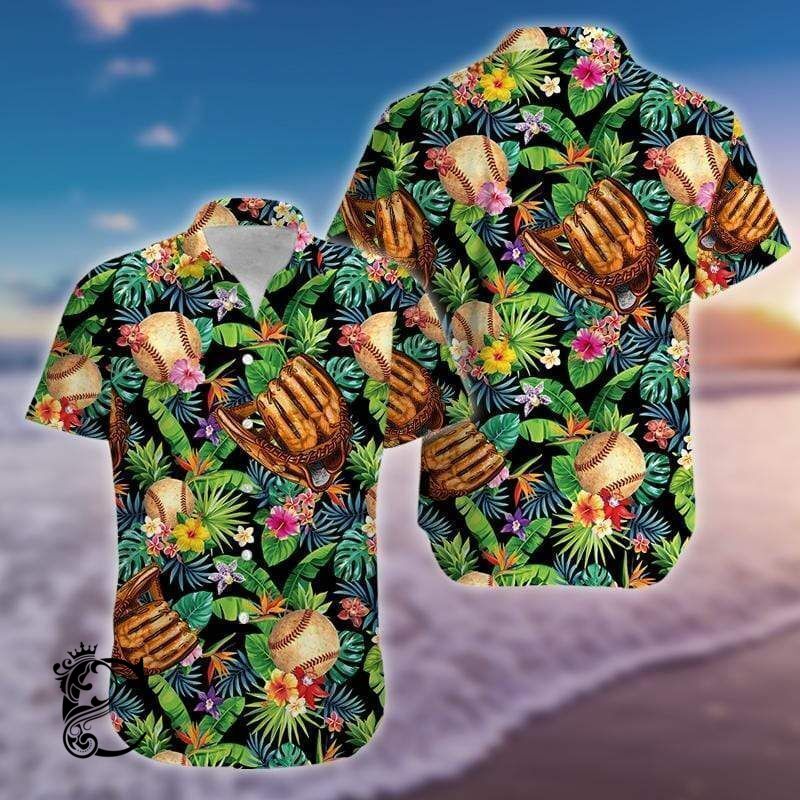 Beach Shirt Order Vintagebaseball Art Aloha Hawaiian Shirts- Chillicothemall