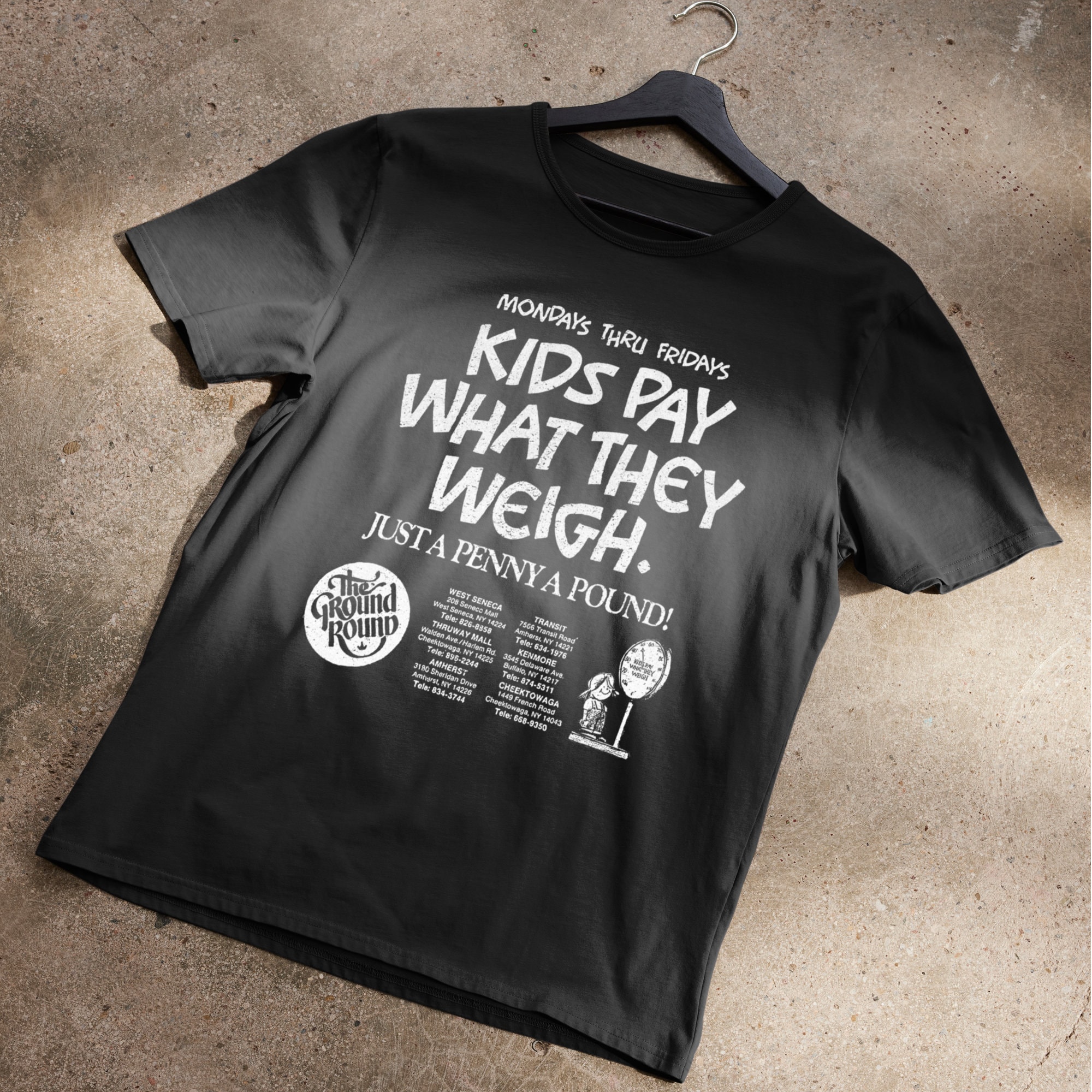 The Ground Round Kids Pay What They Weigh T-Shirt