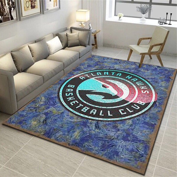 Atlanta Hawks Rug, Basketball Team Living Room Bedroom Carpet, Fan Cave Floor Mat