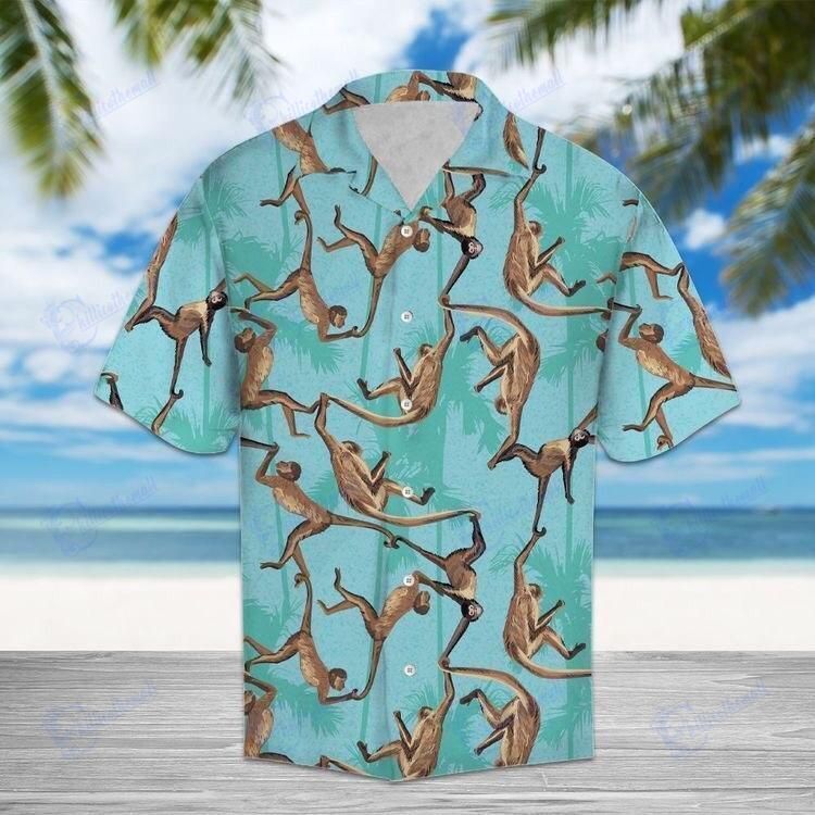 Beach Shirt Get Here Monkey Hawaiian Aloha Shirts- Chillicothemall