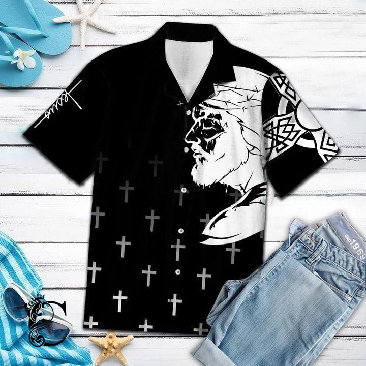 Beach Shirt Shop Black Hawaiian Shirt- Chillicothemall