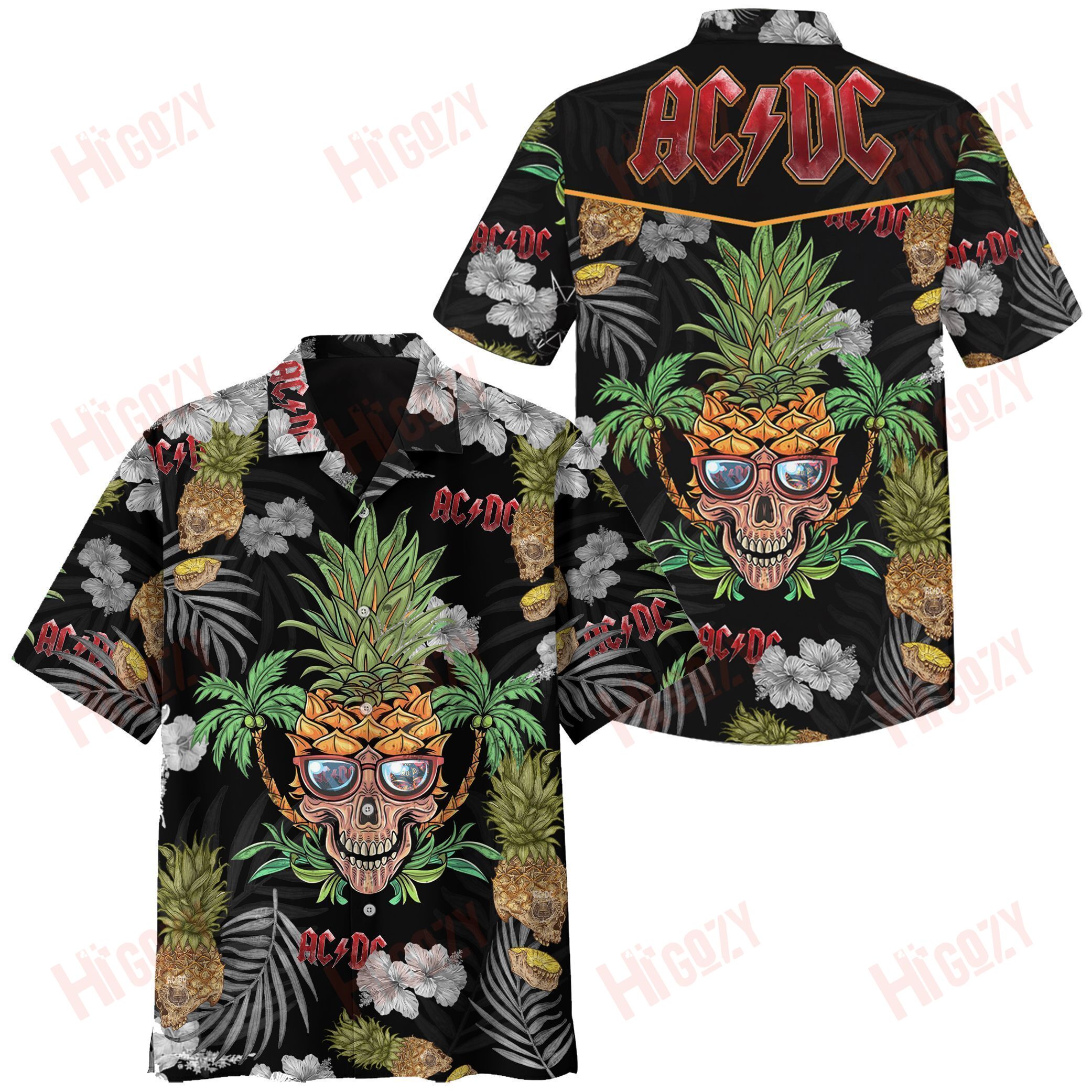 Ac/Dc Band Aloha Shirts