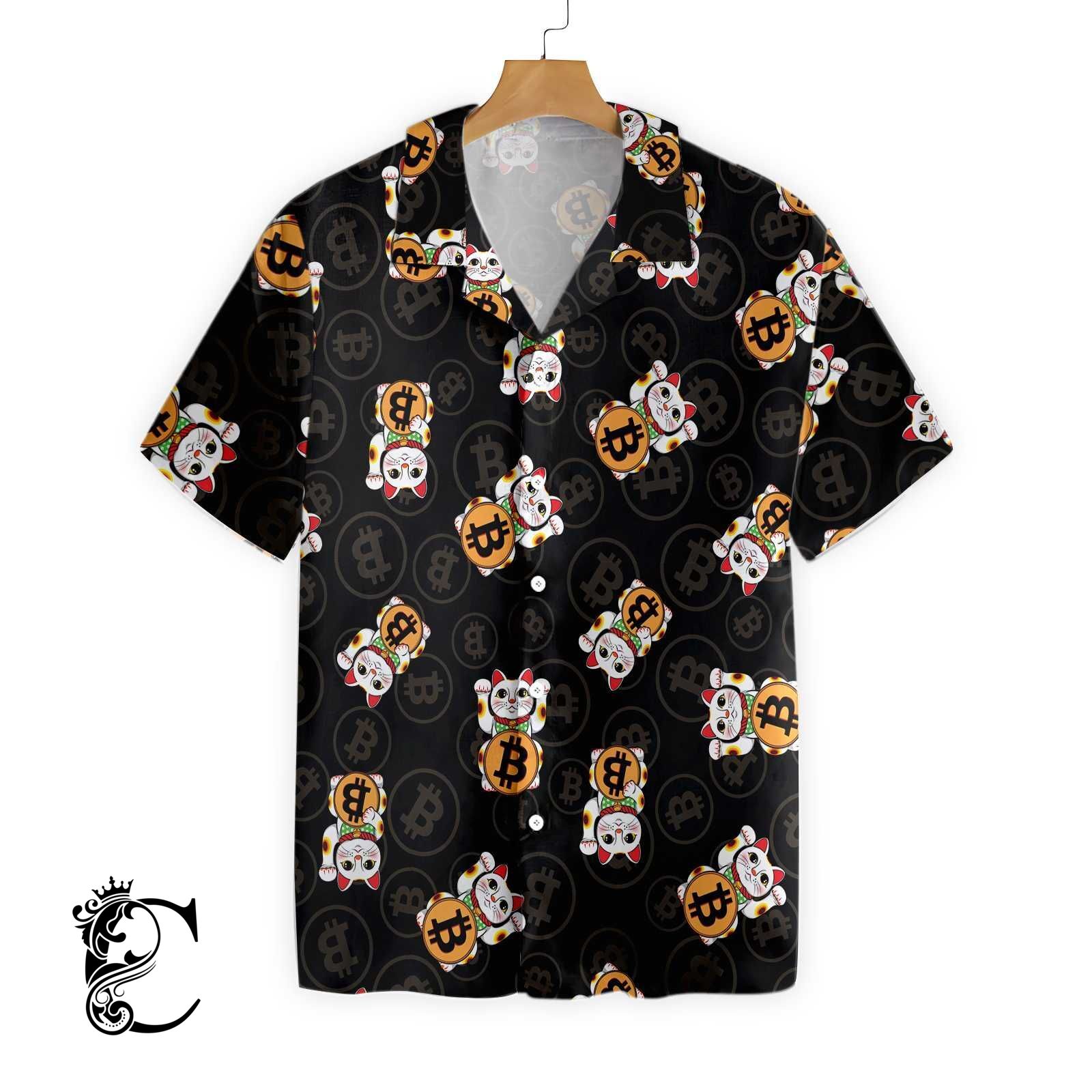 Bitcoin Lucky Cat Hawaiian Shirt