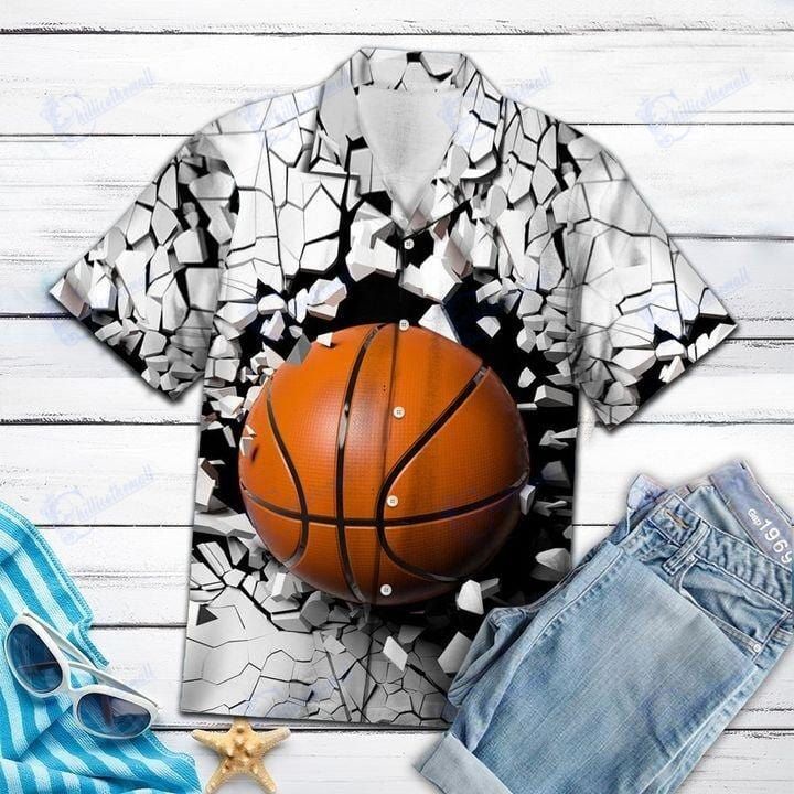 Basketball Broken Wall Hawaiian Aloha Shirts