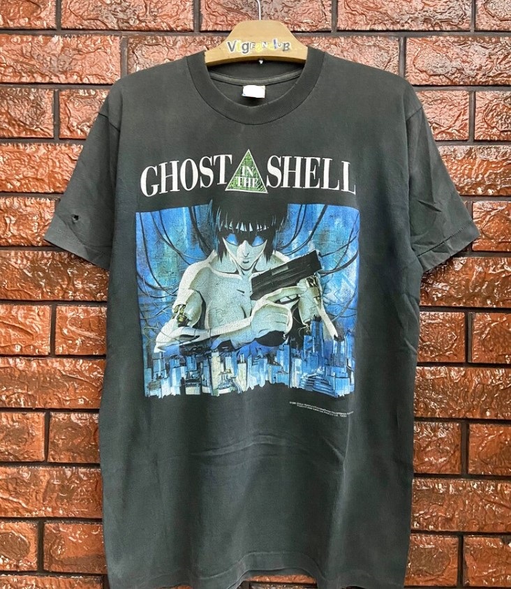 Vintage 90s Ghost In The Shell 1995 Cyberpunk Anime The Movie Tee Shirt Outfit, For Men, For Women