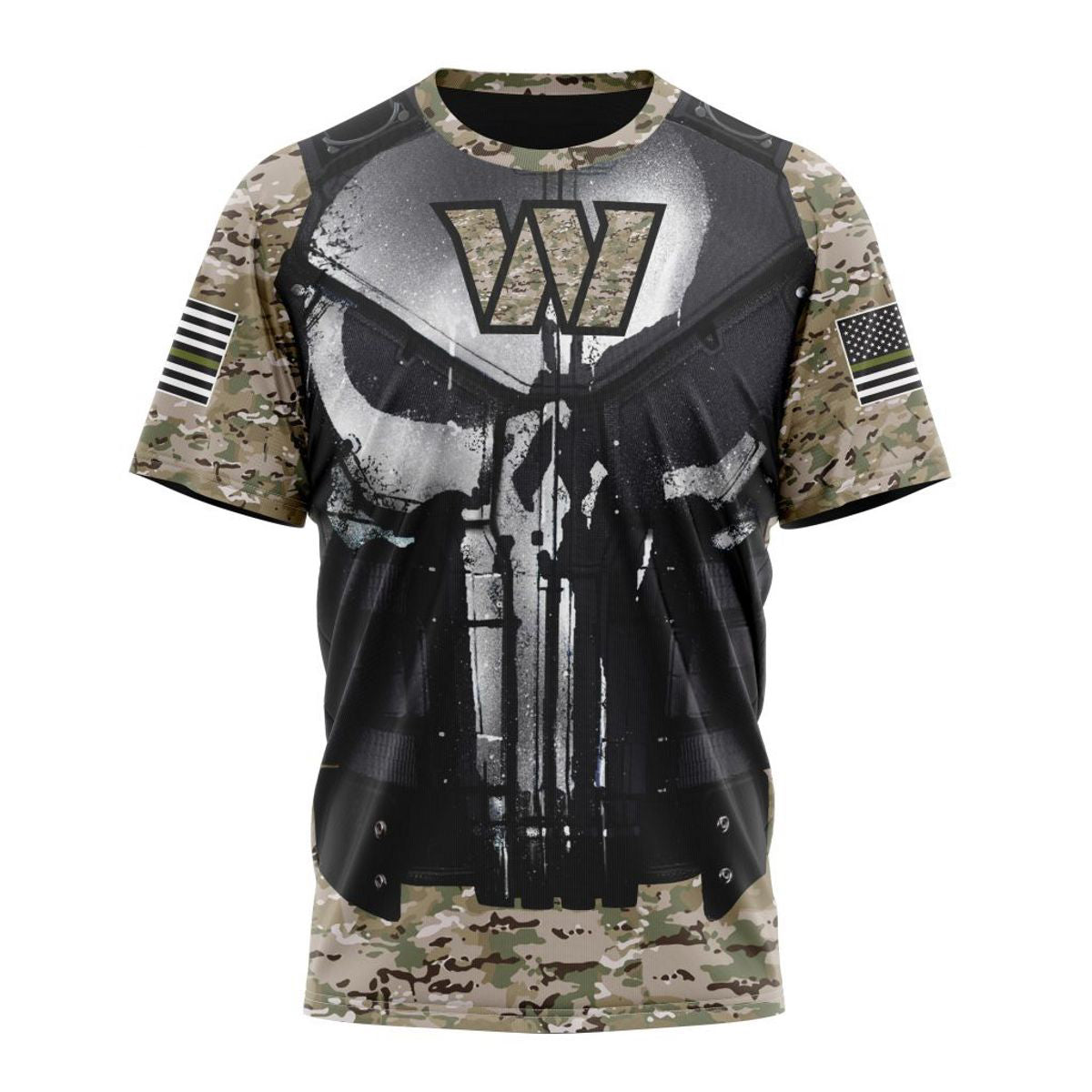 Washington Commanders T-Shirt Camo Custom Name & Number