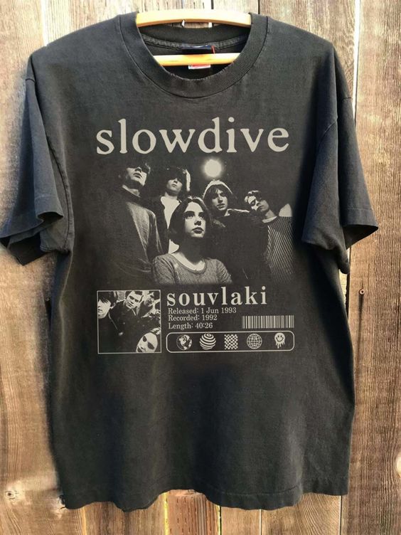 Vintage Slowdive Tshirt, 90s Slowdive Tour Shirt, Slowdive Band T Shirt, Souvlaki Graphic Retro Tee Shirt