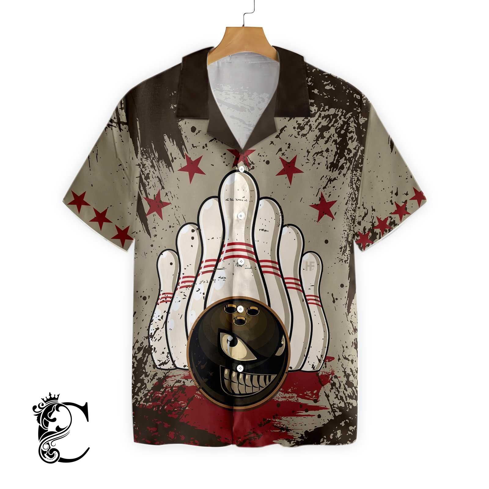 Bowling Ball Vintage Background Ez24 2903 Hawaiian Shirt