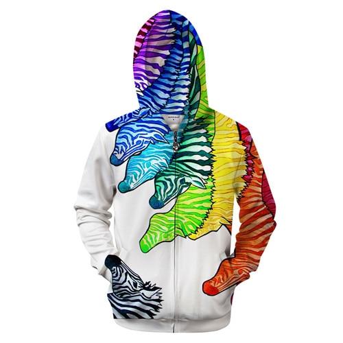 Zebradelic Zip-up Hoodie