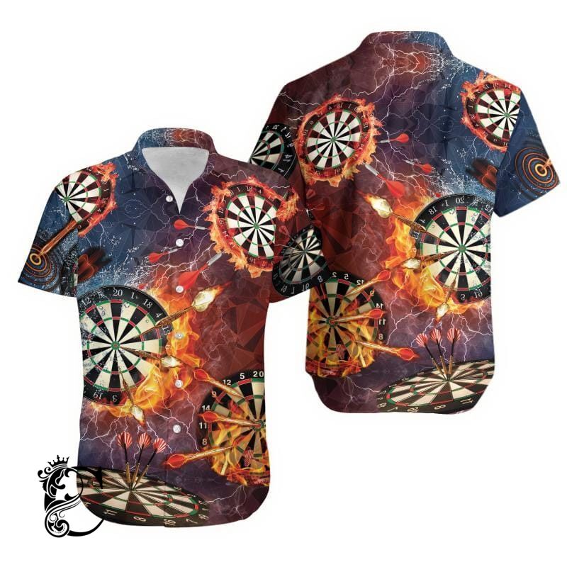 Born To Play Darts Forced To Work Unisex Hawaiian Shirts