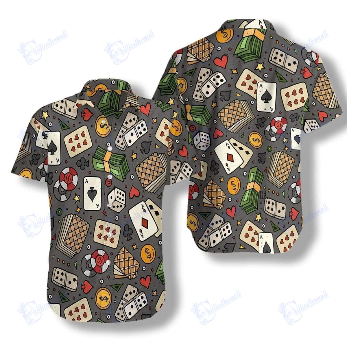 Beach Shirt Buy Poker Hawaiian Aloha Shirts- Chillicothemall