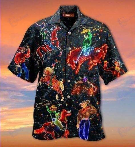 Beach Shirt Hawaiian Aloha Shirts Darkness Cowboy- Chillicothemall