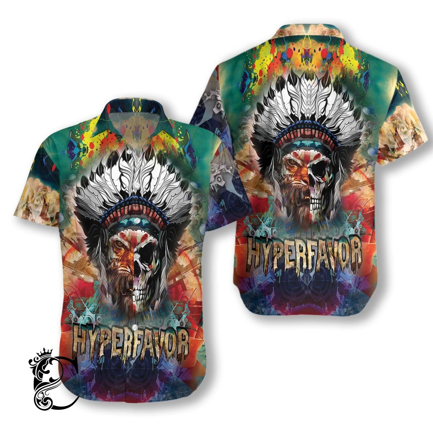 Tiger Indian Skull Ez22 2610 Hawaiian Shirt