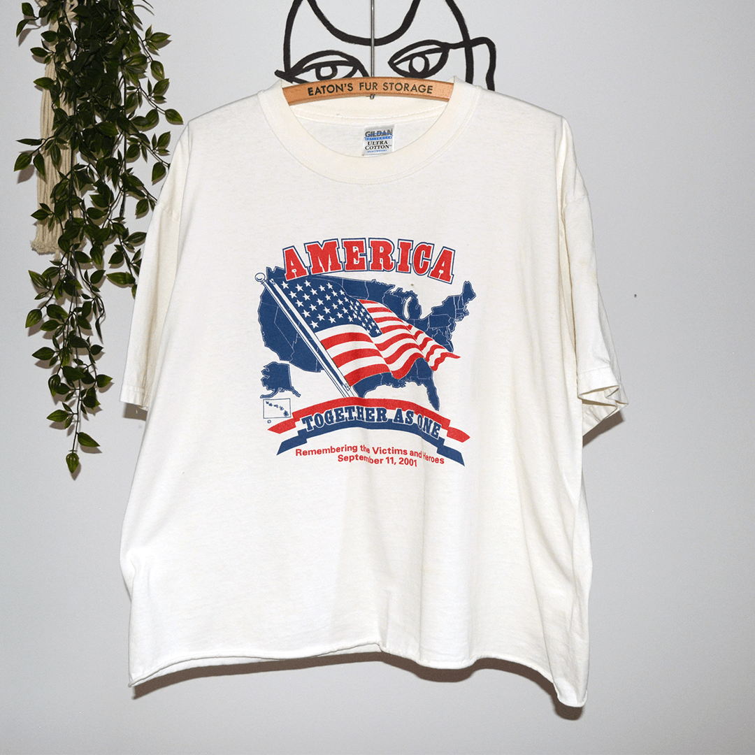 Vintage Y2K 2001 9/11 USA America Together as One Tshirt, Shirt Outfit, Gifts For Men, Gifts For Women