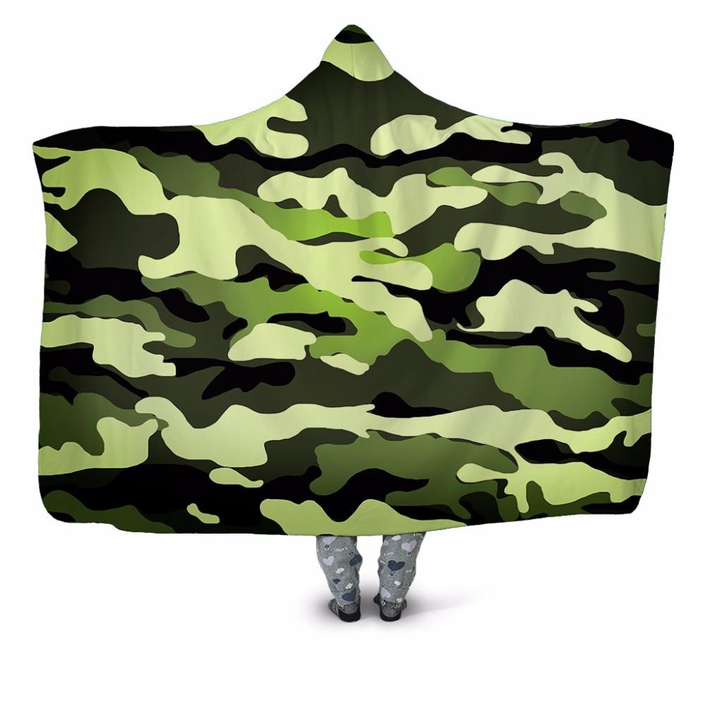 Bright Green Camo Blanket Hoodie