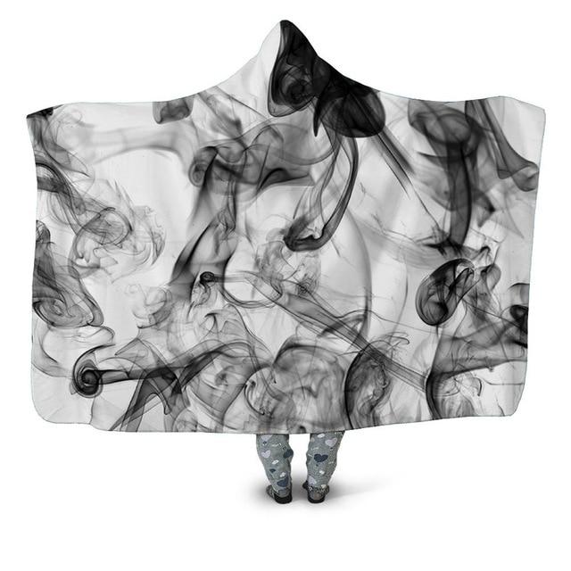 Black & White Smoke Blanket Hoodie