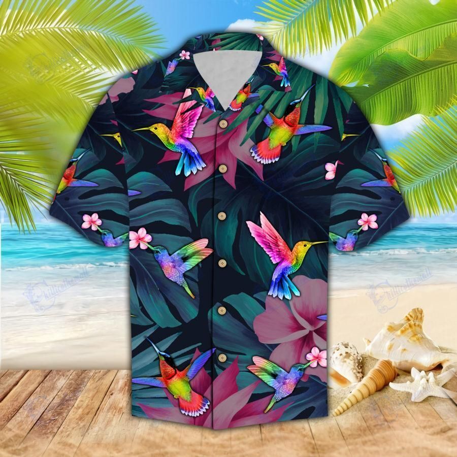 Beach Shirt Hawaiian Aloha Shirts Hummingbird 2809H- Chillicothemall