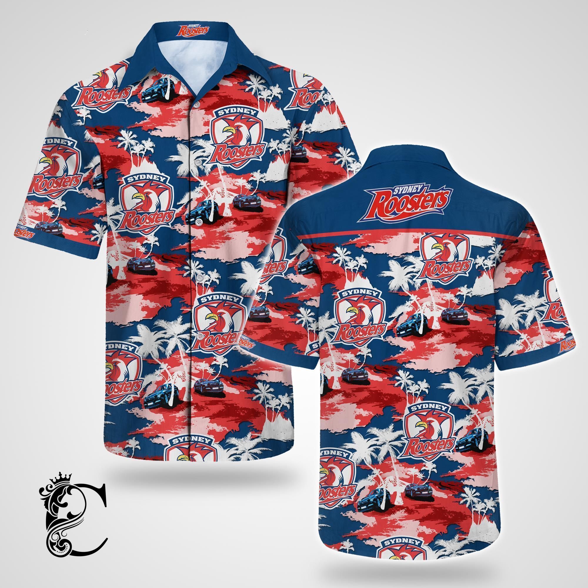 Beach Shirt Sydney Roosters Tommy Bahama Hawaiian Shirt- Chillicothemall