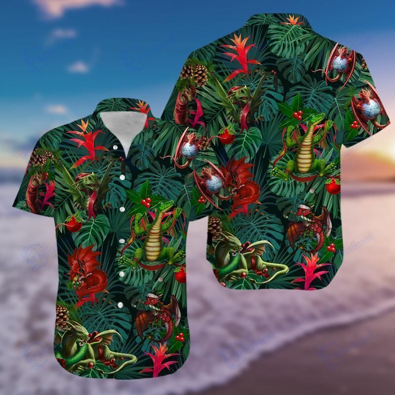 Beach Shirt Buy Hawaiian Aloha Shirts Christmas Dragon- Chillicothemall