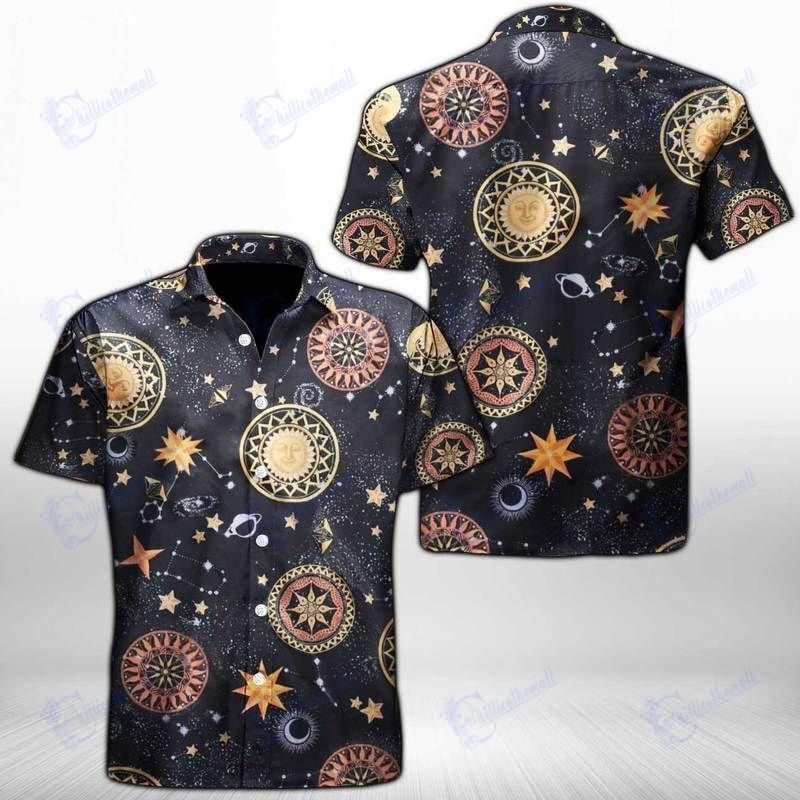 Beach Shirt Hawaiian Aloha Shirts Amazing Astrology- Chillicothemall